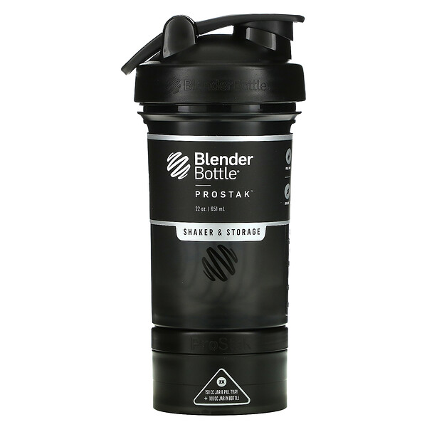 ProStak, черный, 22 унции (651 мл) Blender Bottle
