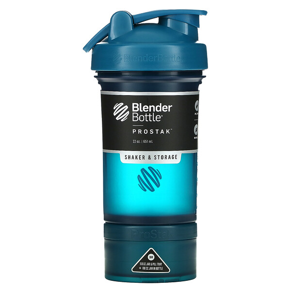 Pro Stak, Синий океан, 22 унции (651 мл) Blender Bottle