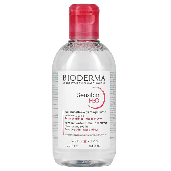 Sensibio H2O, Мицеллярная вода для снятия макияжа, 8,4 жидких унций (250 мл) Bioderma