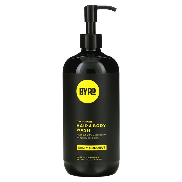 One-N-Done, Средство для мытья волос и тела, соленый кокос, 15 унций (443,6 мл) Byrd Hairdo Products
