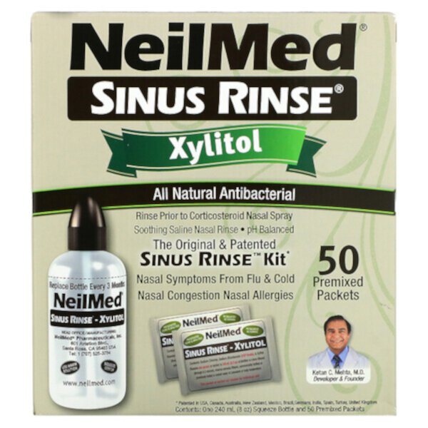 Sinus Rinse, Xylitol, Sinus Rinse Kit, набор из 2 предметов NeilMed