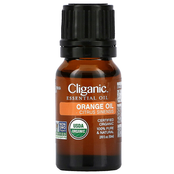 100% чистое эфирное масло апельсина, 0,33 ж. унц. (10 мл) Cliganic