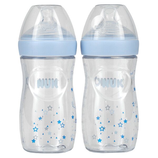 Simply Natural, Бутылка, +1 месяц, средняя, 2 бутылочки по 9 унций (270 мл) каждая NUK