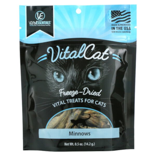 Vital Cat, Сублимированные лакомства, рыбки, 0,5 унции (14 г) Vital Essentials