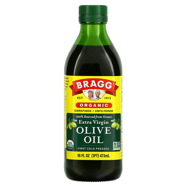 Органическое оливковое масло Extra Virgin, 16 жидких унций (473 мл) Bragg