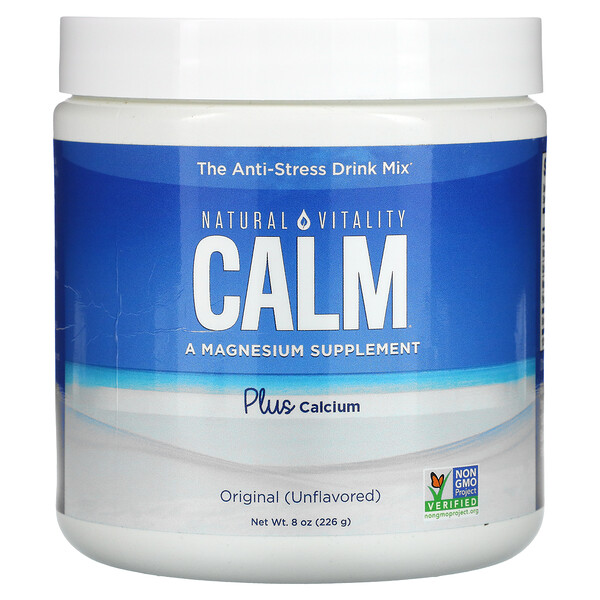 CALM Plus Calcium, Антистрессовый напиток - 226 г - Natural Vitality Natural Vitality