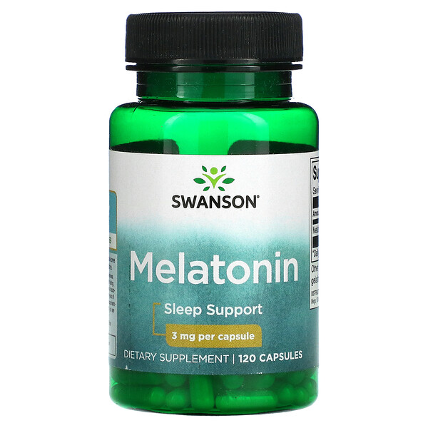Мелатонин - 3 мг - 120 капсул - Swanson Swanson