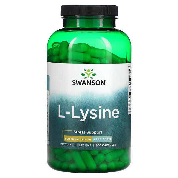 L-лизин, 500 мг, 300 капсул Swanson