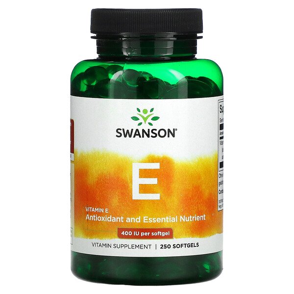 Витамин E - 400МЕ - 250 мягких капсул - Swanson Swanson