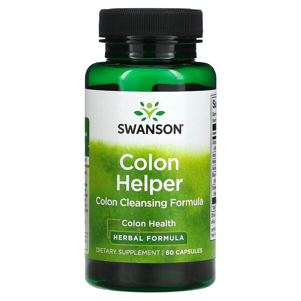 Colon Helper, Формула для очищения кишечника - 60 капсул - Swanson Swanson