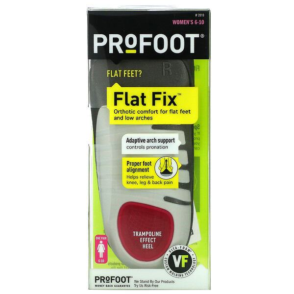 Flat Fix, Адаптивная поддержка свода стопы, женщины 6-10 лет, 1 пара Profoot
