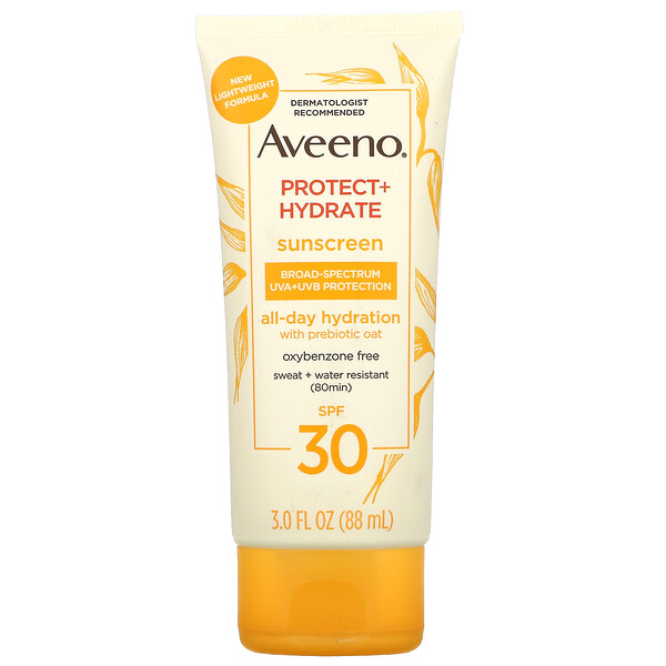 Солнцезащитный крем Protect + Hydrate, SPF 30, 3 жидких унции (88 мл) Aveeno