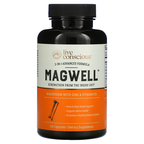 MagWell, Усовершенствованная формула 3-в-1, 120 капсул Live Conscious