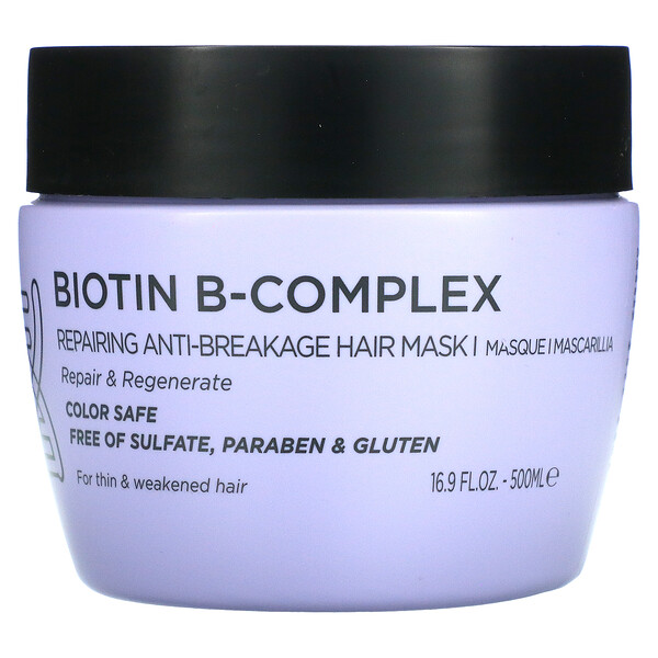 Biotin B-Complex, Восстанавливающая маска для волос против ломкости, 16,9 жидких унций (500 мл) Luseta Beauty