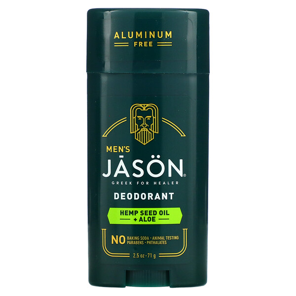 Men's, Дезодорант, масло семян конопли + алоэ, 2,5 унции (71 г) Jason Natural