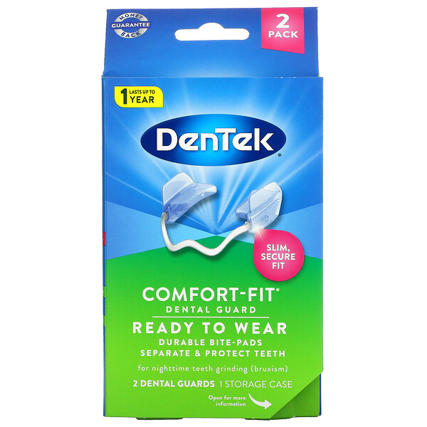 Стоматологическая накладка Comfort-Fit, 2 стоматологические накладки + 1 футляр для хранения DenTek