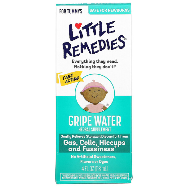 Gripe Water, для живота, 4 жидких унции (118 мл) Little Remedies