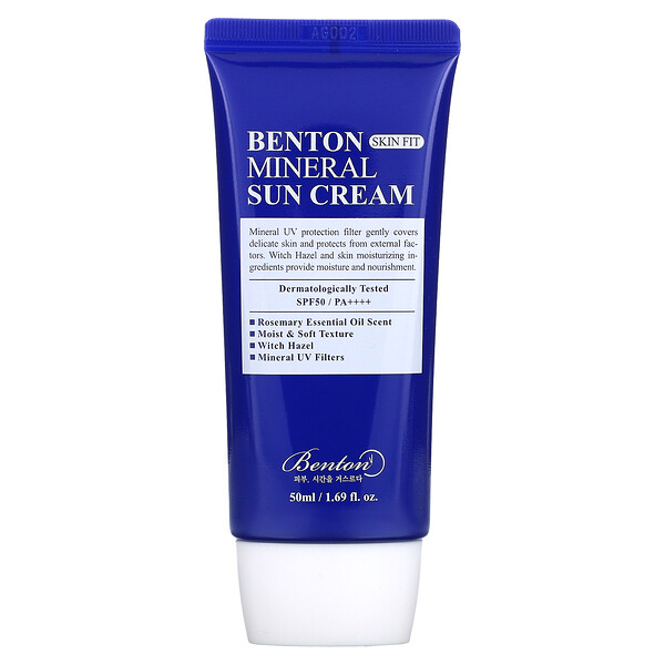 Минеральный солнцезащитный крем Skin Fit, SPF 50/PA++++, 1,69 жидких унций (50 мл) Benton