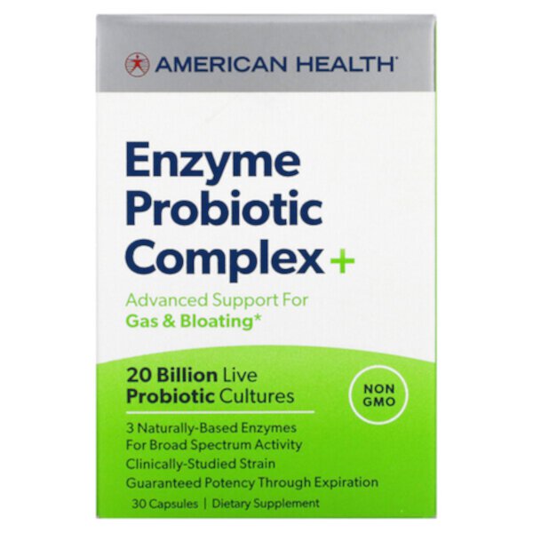 Ферментно-пробиотический комплекс+, 30 капсул American Health