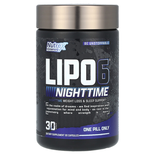 LIPO 6, Ночное время, 30 капсул - Nutrex Research Nutrex Research