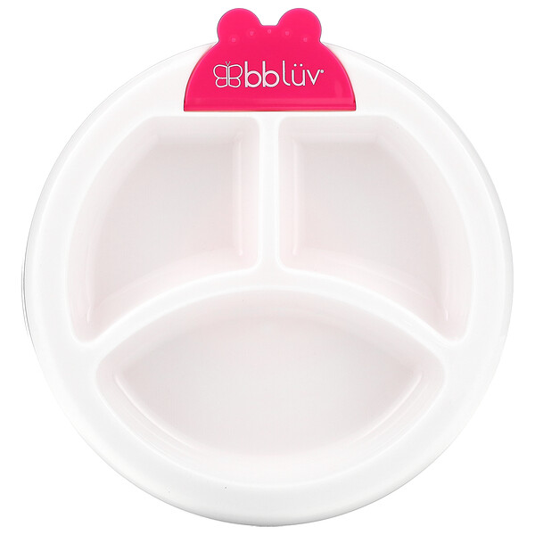 Plato, Теплая тарелка для кормления ребенка, от 4 месяцев, розовая, 1 шт. BBLÜV