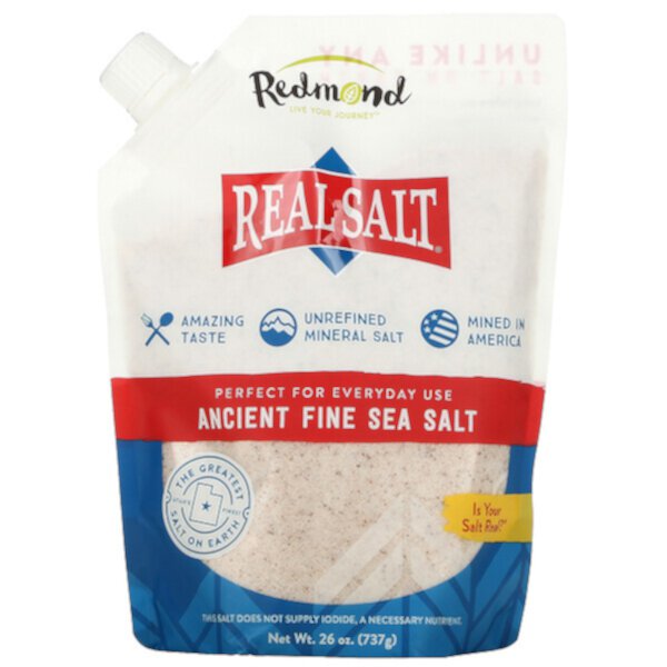 Real Salt, Древняя мелкая морская соль, 26 унций (737 г) Redmond Trading Company
