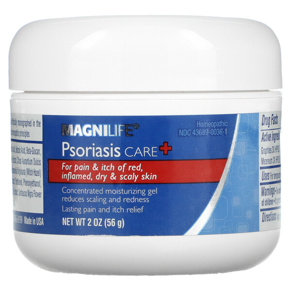 Psoriasis Care +, Концентрированный увлажняющий гель, 2 унции (56 г) MagniLife