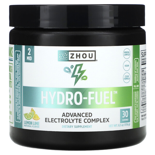 Hydro-Fuel, Усовершенствованный электролитный комплекс, лимонно-лаймовый, 6,1 унции (174 г) Zhou