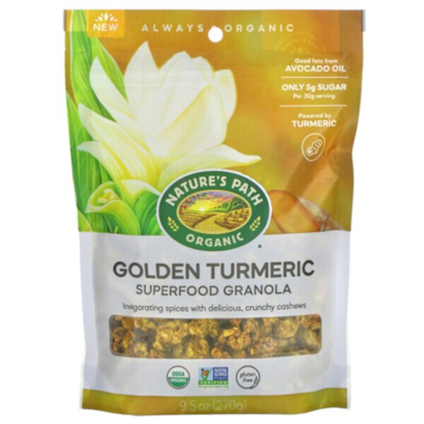 Golden Turmeric Superfood Granola, 9,5 унций (270 г) Nature's Path