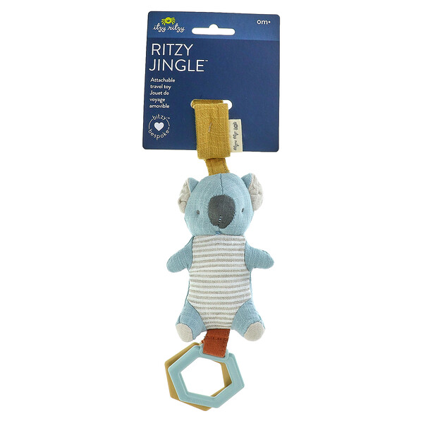 Ritzy Jingle, прикрепляемая дорожная игрушка, от 0 месяцев, коала, 1 игрушка Itzy Ritzy