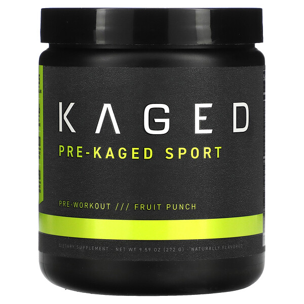 PRE-KAGED, Sport, Pre-Workout, Fruit Punch, 9.59 oz (Унции) (272 g) Kaged