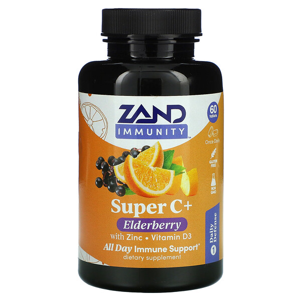 Immunity, Super C+ бузина с цинком/витамином D3, 60 таблеток Zand