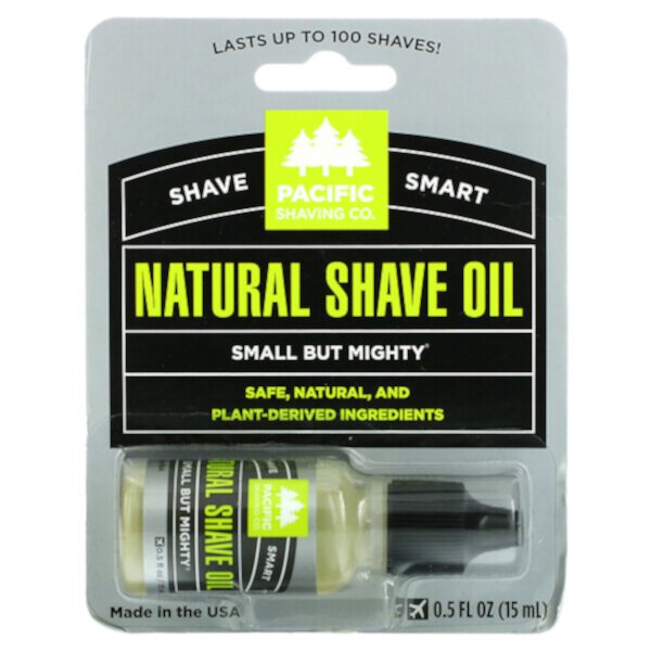 Натуральное масло для бритья, 0,5 ж. унц. (15 мл) Pacific Shaving Company