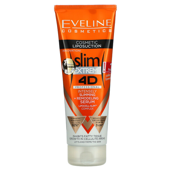 Slim Extreme 4D, Professional Intensely + Remodeling Serum, 8,8 жидких унций (250 мл) Eveline Cosmetics