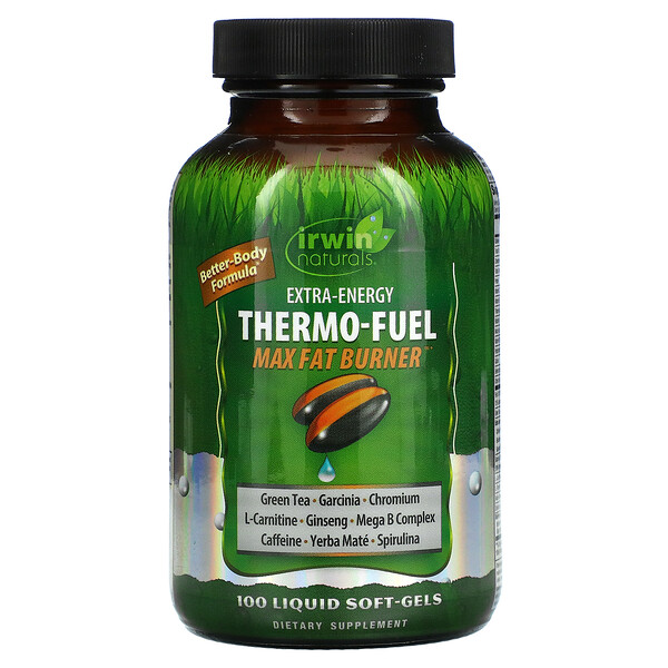 Extra-Energy Thermo-Fuel Max Fat Burner, 100 мягких капсул с жидкостью Irwin Naturals