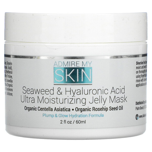 Ультраувлажняющая косметическая маска-желе с морскими водорослями и гиалуроновой кислотой, 2 жидких унции (60 мл) Admire My Skin