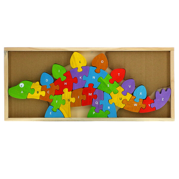 Dino A To Z, игра-головоломка «Учи и играй», набор из 25 предметов для детей от 2 лет Begin Again Toys