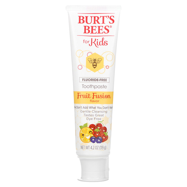 Kids, Зубная паста без фтора, Fruit Fusion, 4,2 унции (119 г) BURT'S BEES