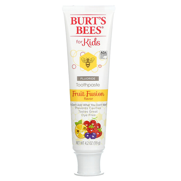 Kids, Зубная паста с фтором, Fruit Fusion, 4,2 унции (119 г) BURT'S BEES