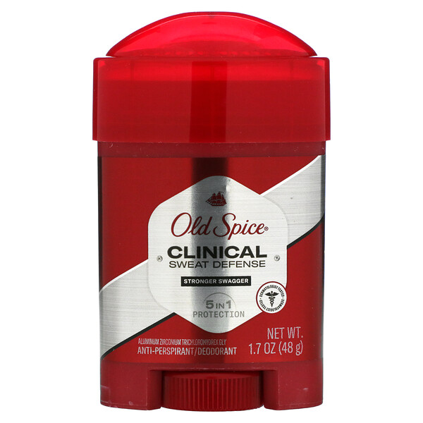 Clinical Sweat Defense, Антиперспирант/дезодорант, Stronger Swagger, 1,7 унции (48 г) Old Spice