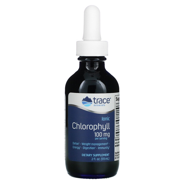 Ионный хлорофилл, 100 мг, 2 жидких унции (59 мл) Trace Minerals ®