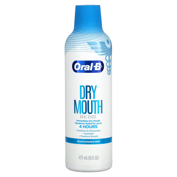 Ополаскиватель для полости рта Dry Mouth, увлажняющая мята, 16 жидких унций (475 мл) Oral-B