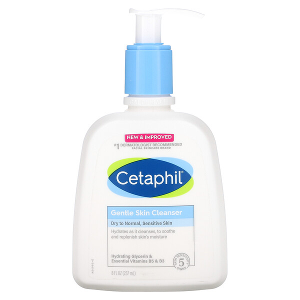 Нежное очищающее средство для кожи, без запаха, 8 жидких унций (237 мл) Cetaphil