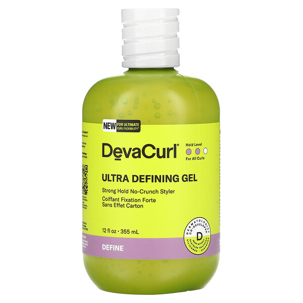 Ultra Defining Gel, Средство для укладки сильной фиксации без хруста, 12 жидких унций (355 мл) DevaCurl