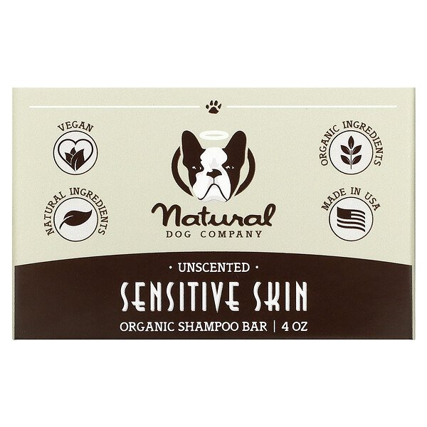 Органическое мыло-шампунь, для чувствительной кожи, без запаха, 4 унции Natural Dog Company