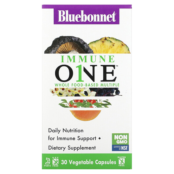 Immune ONE, Пищевая поддержка иммунитета - 30 растительных капсул - Bluebonnet Nutrition Bluebonnet Nutrition