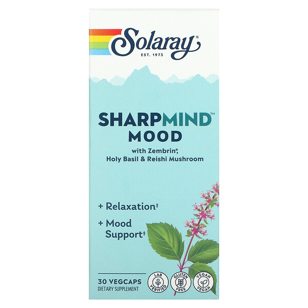 SharpMind Mood, 30 растительных капсул Solaray