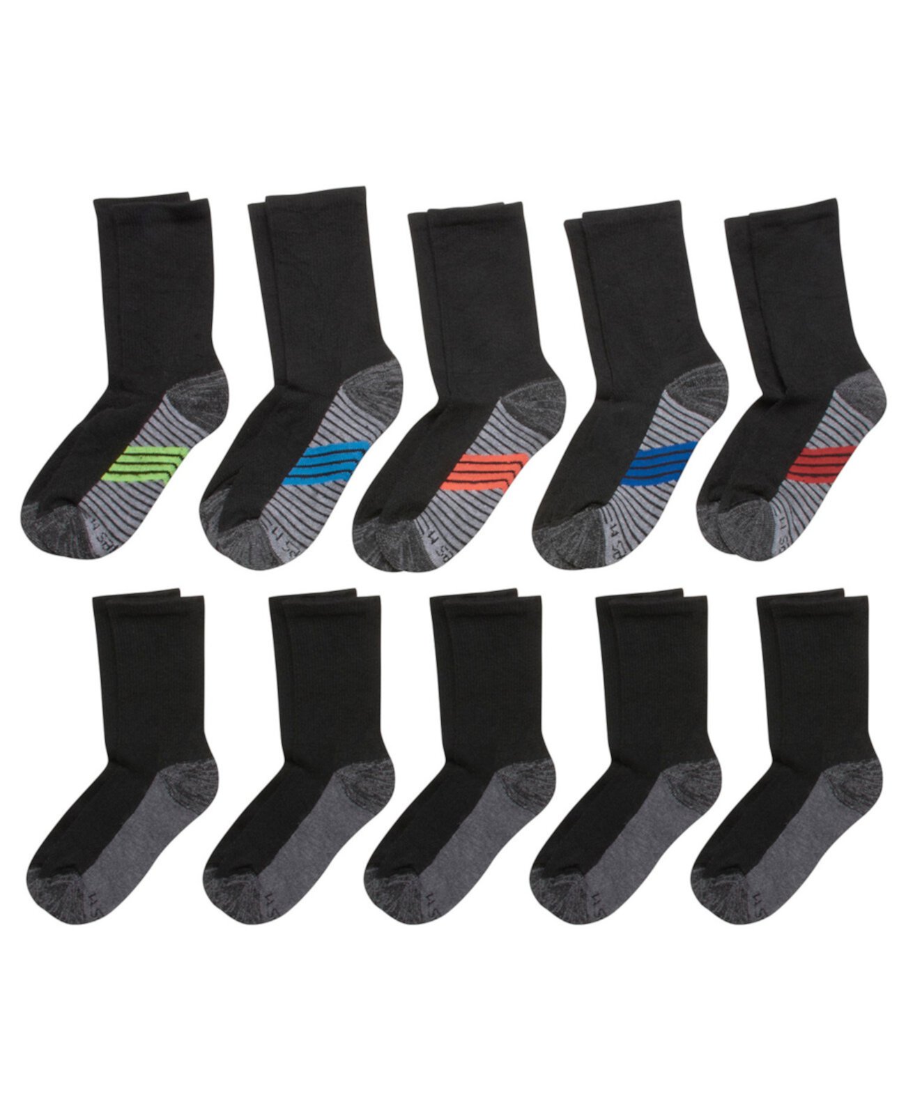 Детские носки Hanes Ultimate Crew Socks, Pack of 10 Hanes