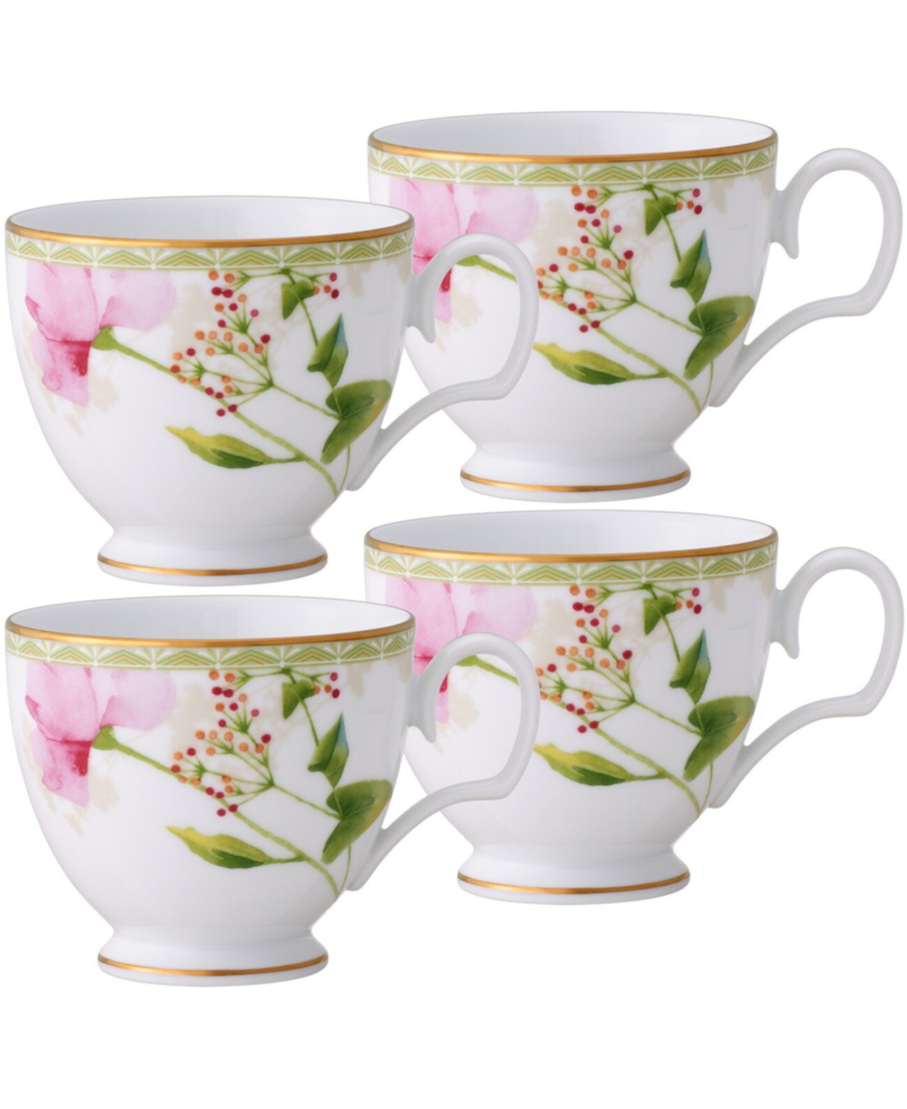 Poppy Place чашки 8 унций, набор из 4 Noritake