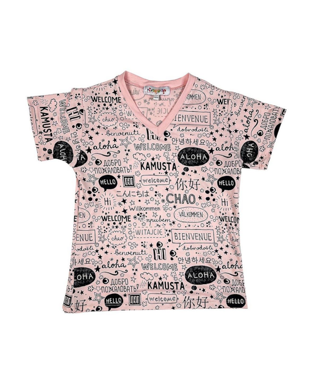 футболка Big Girls Hello с графическим принтом Mixed Up Clothing